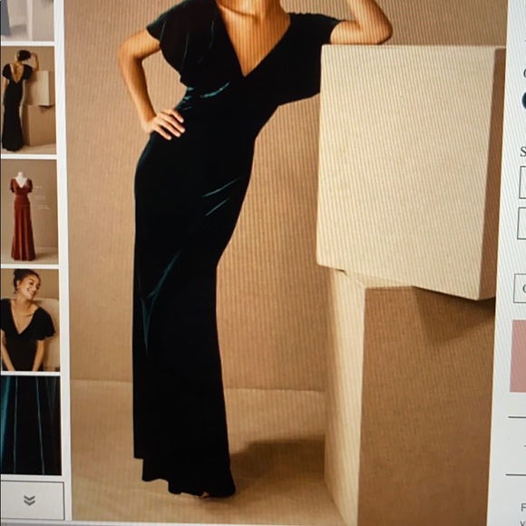 BHLDN Jenny Yoo Ellis Velvet Open Back Dress - Picture 8 of 9